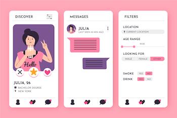 dating app interface - Badoo