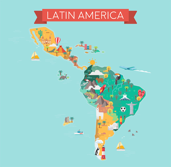 Latin America map