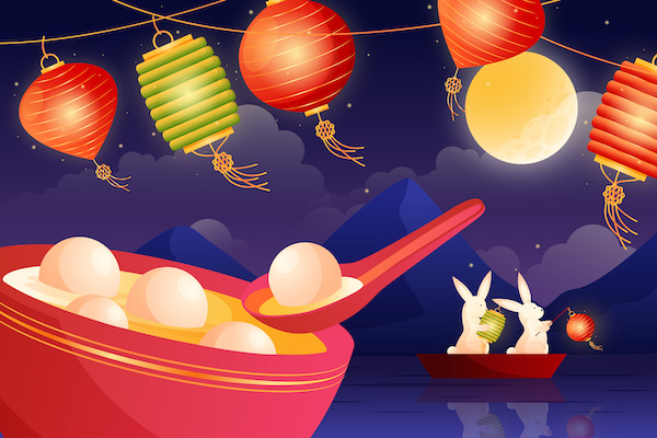 In Chinese culture, the Mid-Autumn Festival or latern or moon festival is celebrated with mooncakes and lanterns. It is often considered a romantic holiday