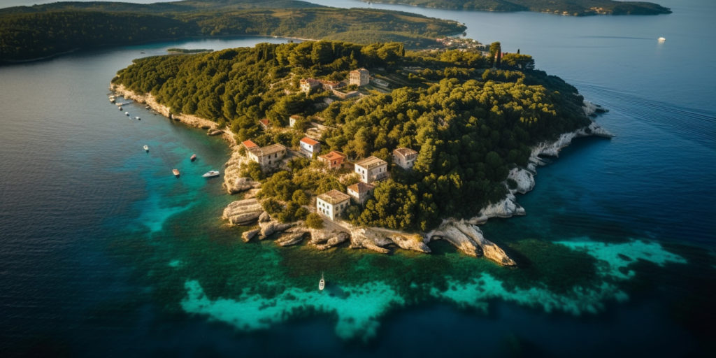 Antipaxos island near Corfu, Greece