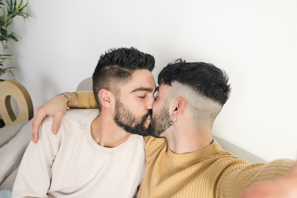 Gay European couple