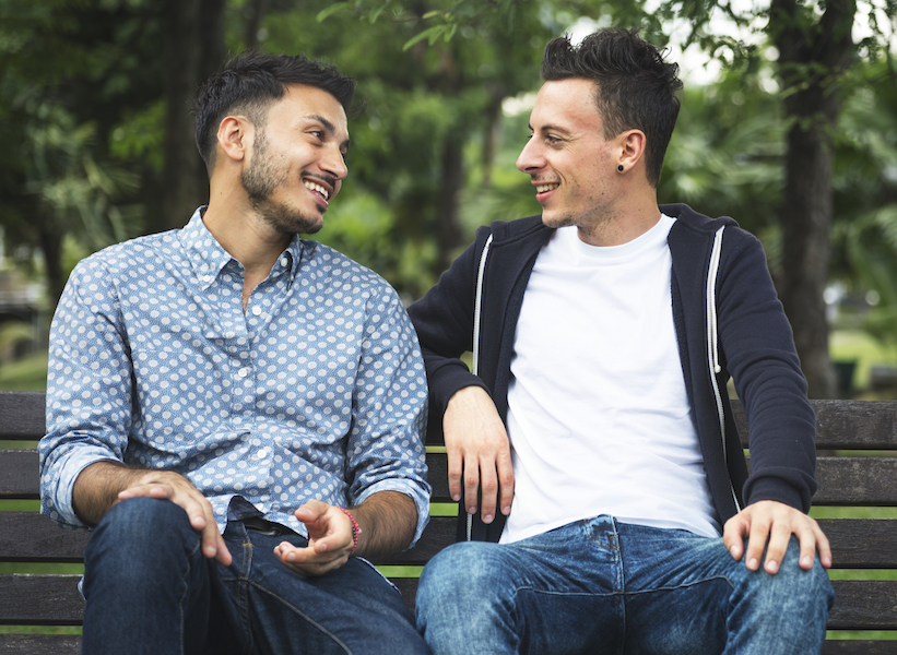 Gay latino couple, central america