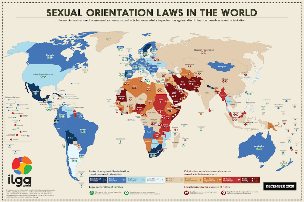 Gay friendliness around the world