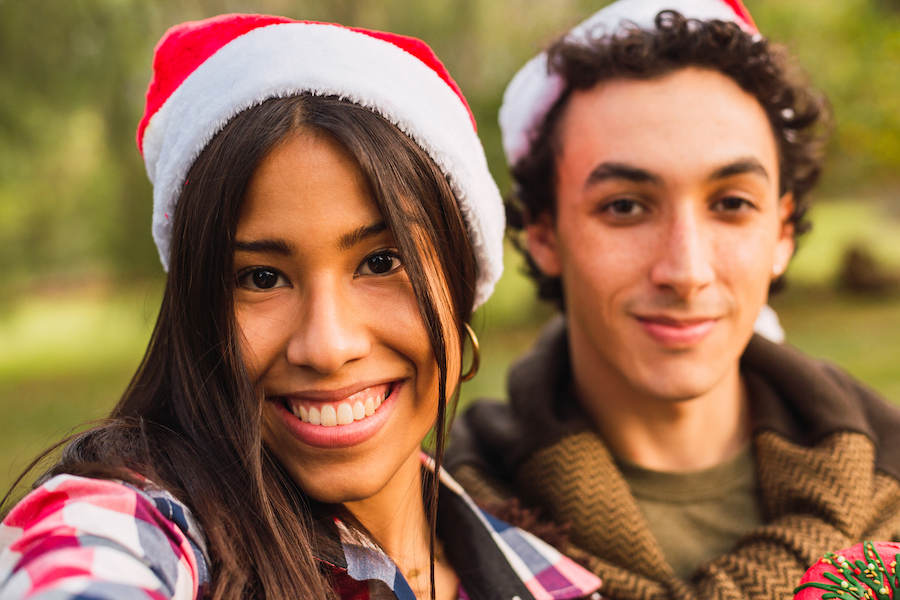 Attractive latino couple