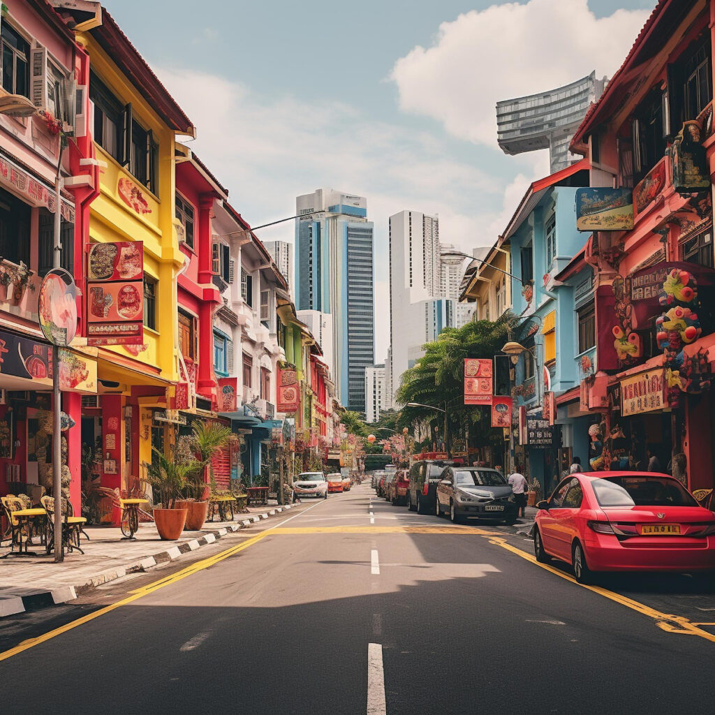 Shop houses in Singapore