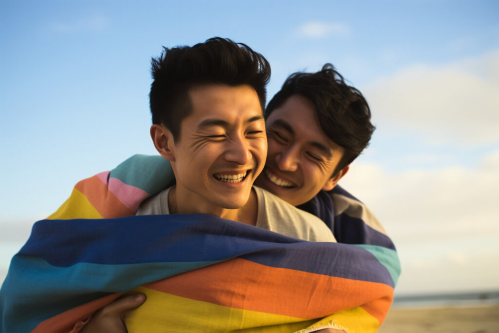 Gay asian couple